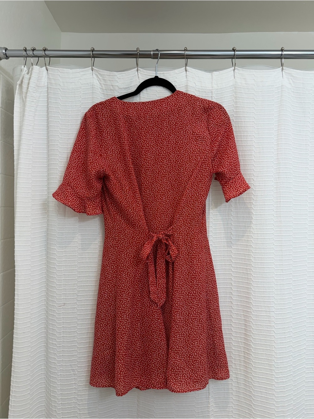 Lulus Castana Rust Red Print Button-up Dress - Size XS - Picture 5 of 6